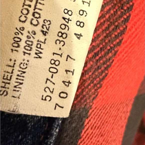 Vintage Levi’s Buffalo Plaid Lined Denim Trucker Jacket – Medium – Made in USA - Picture 12 of 16